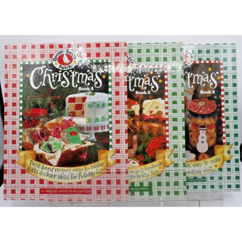 Gooseberry Patch Christmas Book Set of 3 Crafts,Recipes, Decor ©2000-2002